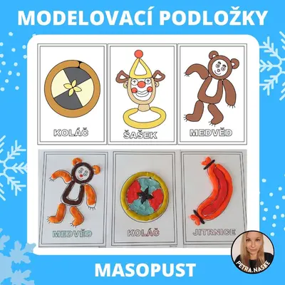 Masopust - modelovací podložky (omalovánky)