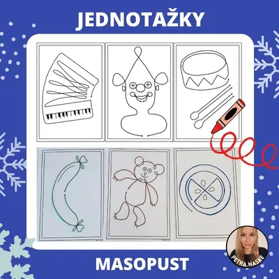 Jednotažky - Masopust (grafomotorika)