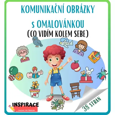 KOMUNIKAČNÍ OBRÁZKY s OMALOVÁNKOU (CO VIDÍM 👀 KOLEM SEBE)