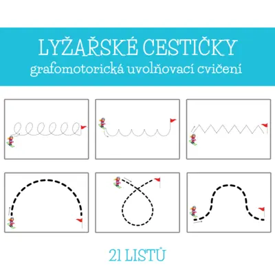 Lyžařské cestičky (grafomotorická uvolňovací cvičení)