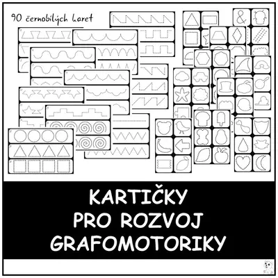 Kartičky (nebo sešit) pro rozvoj grafomotoriky