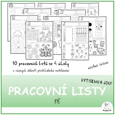 Pracovní listy - VYTISKNU A JDU (MŠ)