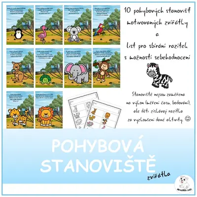 Pohybová stanoviště - zvířátka