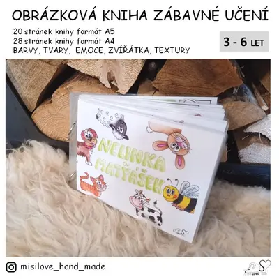OBRÁZKOVÁ KNIHA ZÁBAVNÉ UČENÍ se suchými zipy