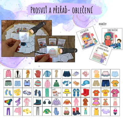 Prosviť a přiřaď - oblečení