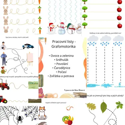 Grafomotorika - pracovní listy
