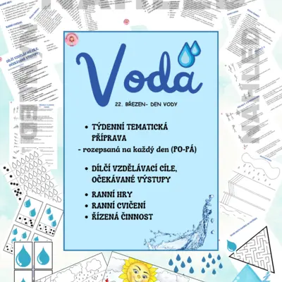 Kompletní příprava do MŠ- VODA, DEN VODY, KOLOBĚH VODY, KAPKA VODY