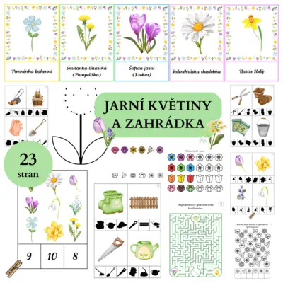 Jarní květiny a zahrádka