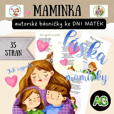 MAMINKA - BÁSNIČKY KE DNI MATEK + obrázky maminek