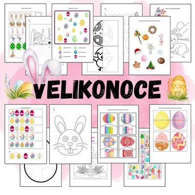 VELIKONOCE - pracovní listy, grafomotorika, kolíčkování, skládačky atd.