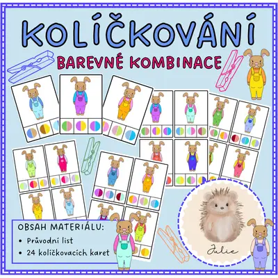 Kolíčkování- barevné kombinace
