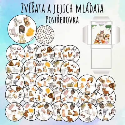 Zvířata a jejich mláďata - POSTŘEHOVKA