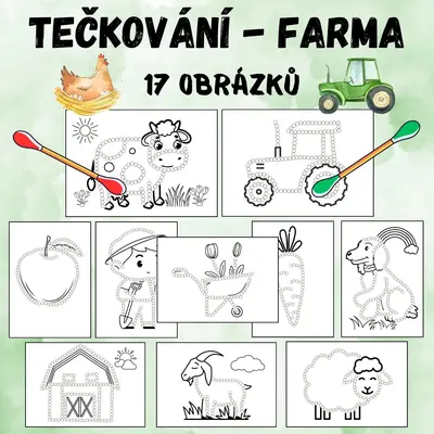 Tečkování - FARMA, STATEK, DOMÁCÍ ZVÍŘATA