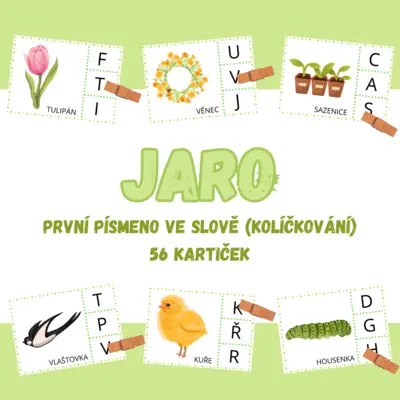 JARO - první písmeno ve slově (kolíčkování)