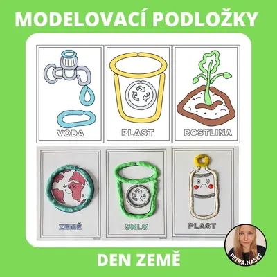 Den Země - modelovací podložky (omalovánky)
