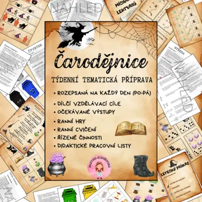 Kompletní příprava do MŠ- ČARODĚJNICE