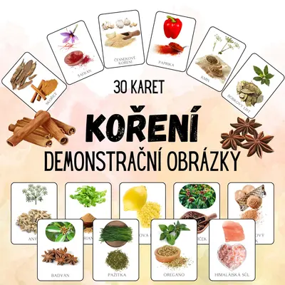 KOŘENÍ - Demonstrační obrázky (jídlo)