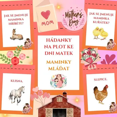Hádanky na plot ke Dni matek - Maminky mláďat 
