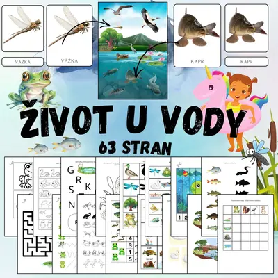 MEGASOUBOR - Život u vody, u jezera, u rybníka - soubor aktivit