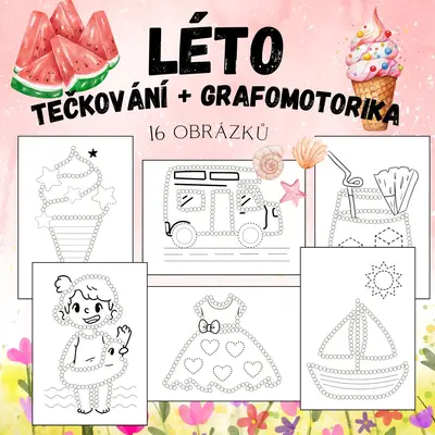 LÉTO - Tečkování + grafomotorika