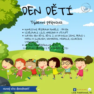 DEN DĚTÍ - TÝDENNÍ PŘÍPRAVA ROZEPSANÁ PO-PÁ