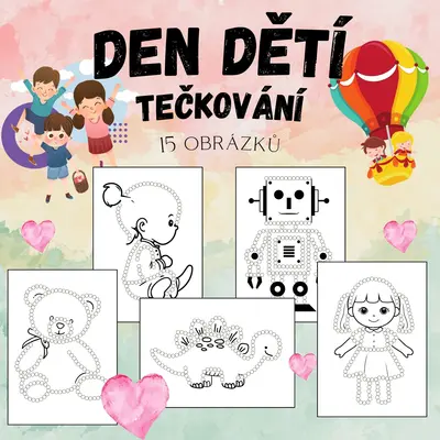 DEN DĚTÍ - tečkování vatovými tyčinkami