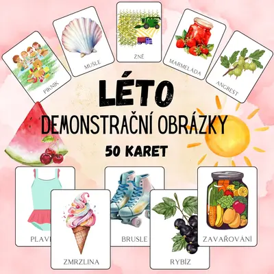 LÉTO, PRÁZDNINY - demonstrační obrázky