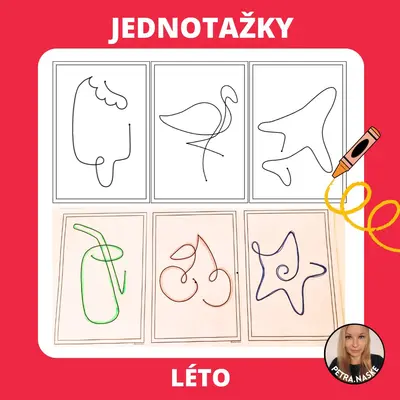 Léto - jednotažky (grafomotorika)