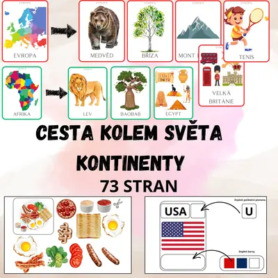 Cesta kolem světa - kontinenty
