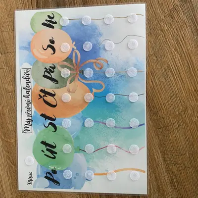 Můj první kalendář - klučičí A4 PDF k tisku