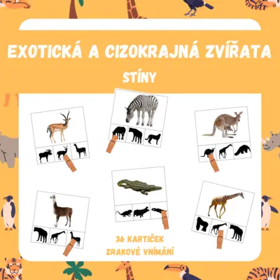 EXOTICKÁ A CIZOKRAJNÁ ZVÍŘATA - stíny