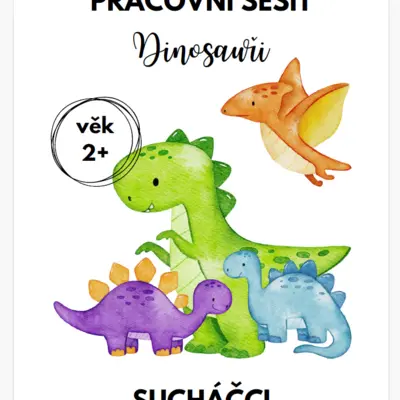 Pracovní sešit - Dinosauři A4 PDF k tisku