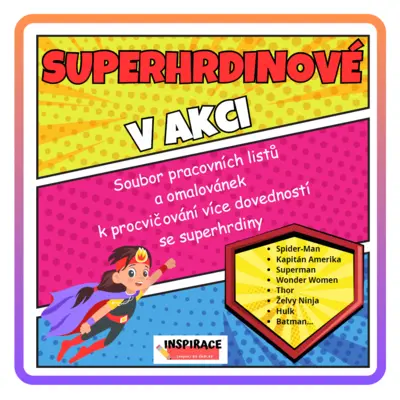 SUPERHRDINOVÉ v akci 🦸 (pracovní listy a omalovánky)