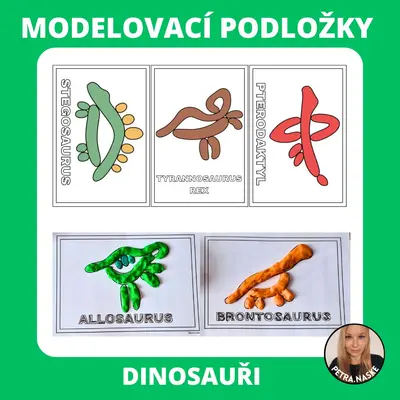 Dinosauři - modelovací podložky