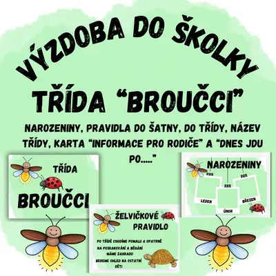 Výzdoba do školky - třída "Broučci"