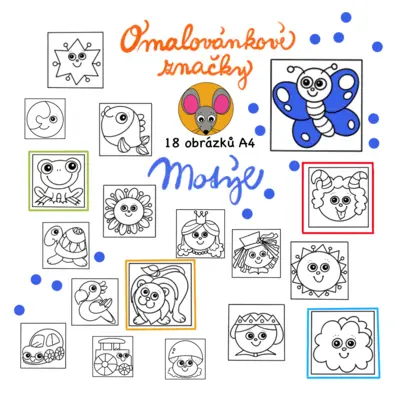 Omalovánkové značky - Motýl