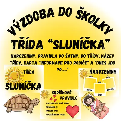 Výzdoba do školky - třída "sluníčka"