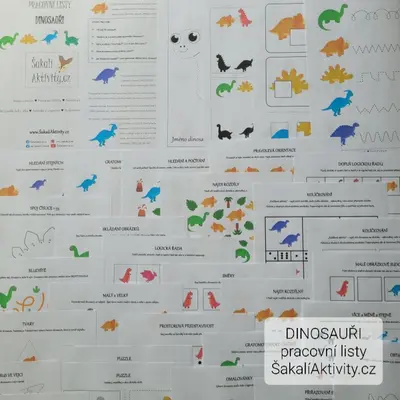  Pracovní listy - DINOSAUŘI 