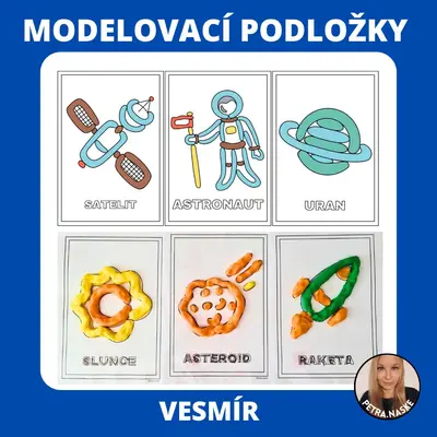 Vesmír - modelovací podložky (omalovánky)