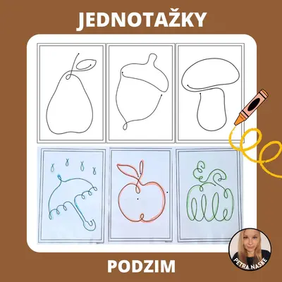 Podzim - jednotažky (grafomotorika)