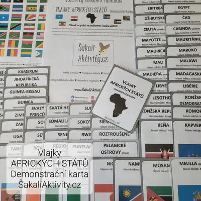  Vlajky afrických států - demonstrační karty 