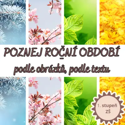 Poznej ROČNÍ OBDOBÍ - podle obrázku a textu