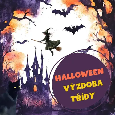 Halloween - strašidelná výzdoba třídy - dekorace na nástěnku