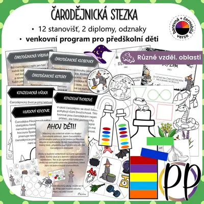 Čarodějnická stezka s úkoly pro děti