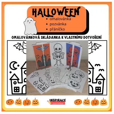 Halloweenská omalovánka s překvapením