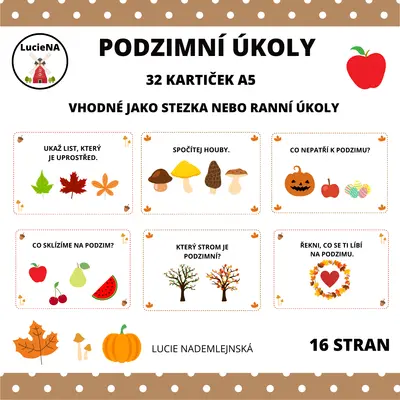PODZIMNÍ ÚKOLY