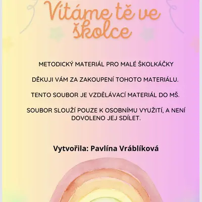 Vítáme tě ve školce