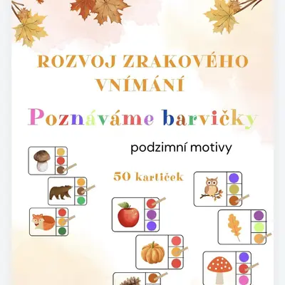 Karty - poznáváme barvy (kolíčkování)