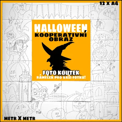 Halloween - kooperativní obraz, fotorámeček