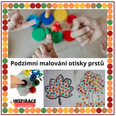 Prstíkové malování - podzimní stromy, listy 🍂🍁🍃